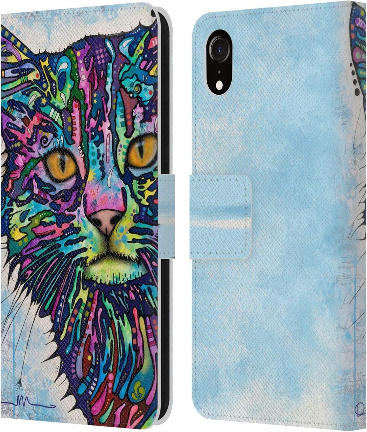 Head Case Designs Officially Licensed Dean Russo Diligence Cats Leather Wallet Case Compatible with Apple iPhone XR