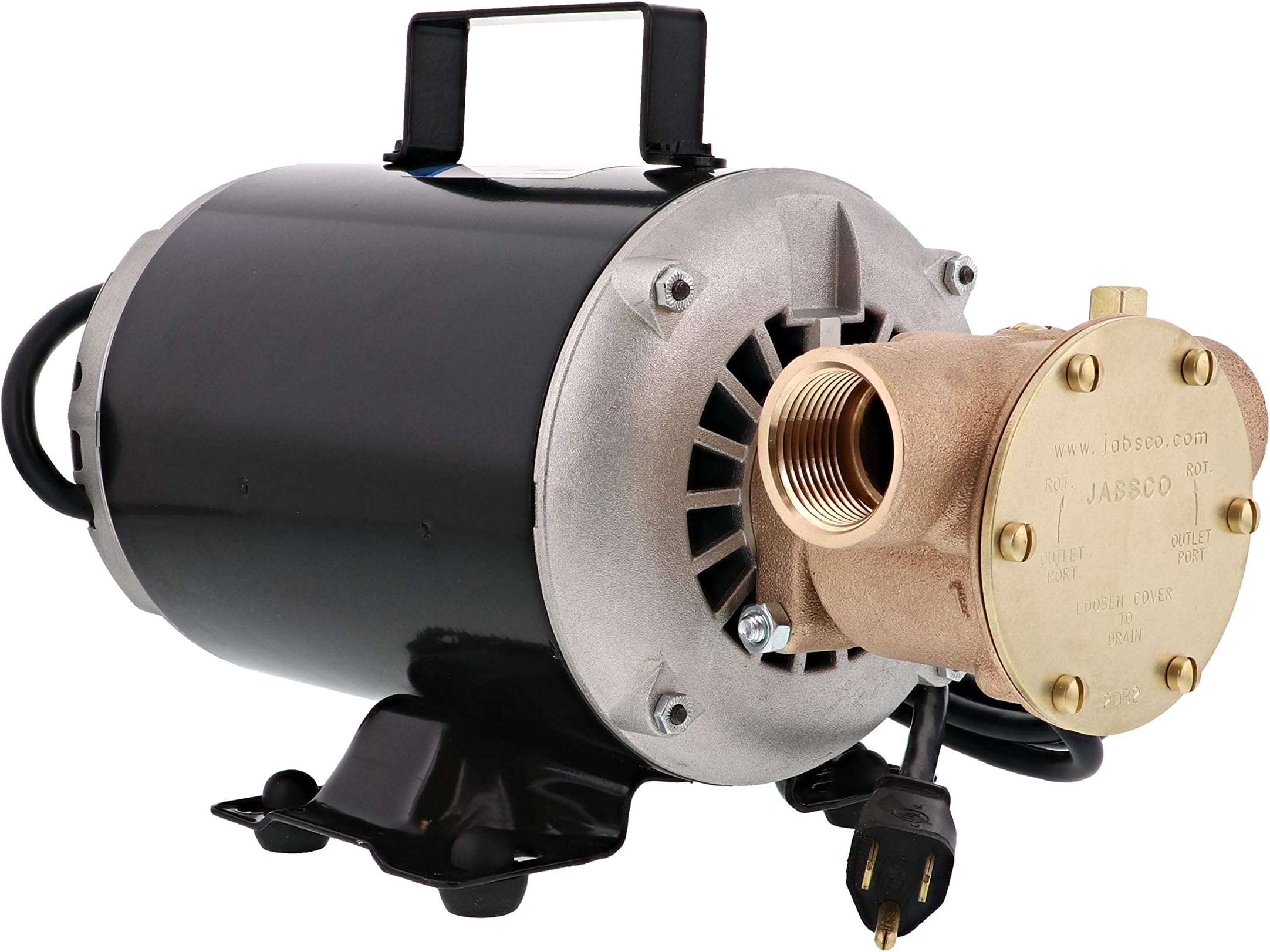 6050-0003 Marine Series Utility General Purpose Pump, 110-Volt, Nitrile Impeller, Open Drip Proof Moto Non-CE, 1" NPT Ports, Bronze