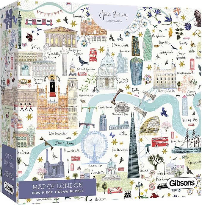 Map of London 1000 Piece Jigsaw Puzzle London Landmarks Puzzle
