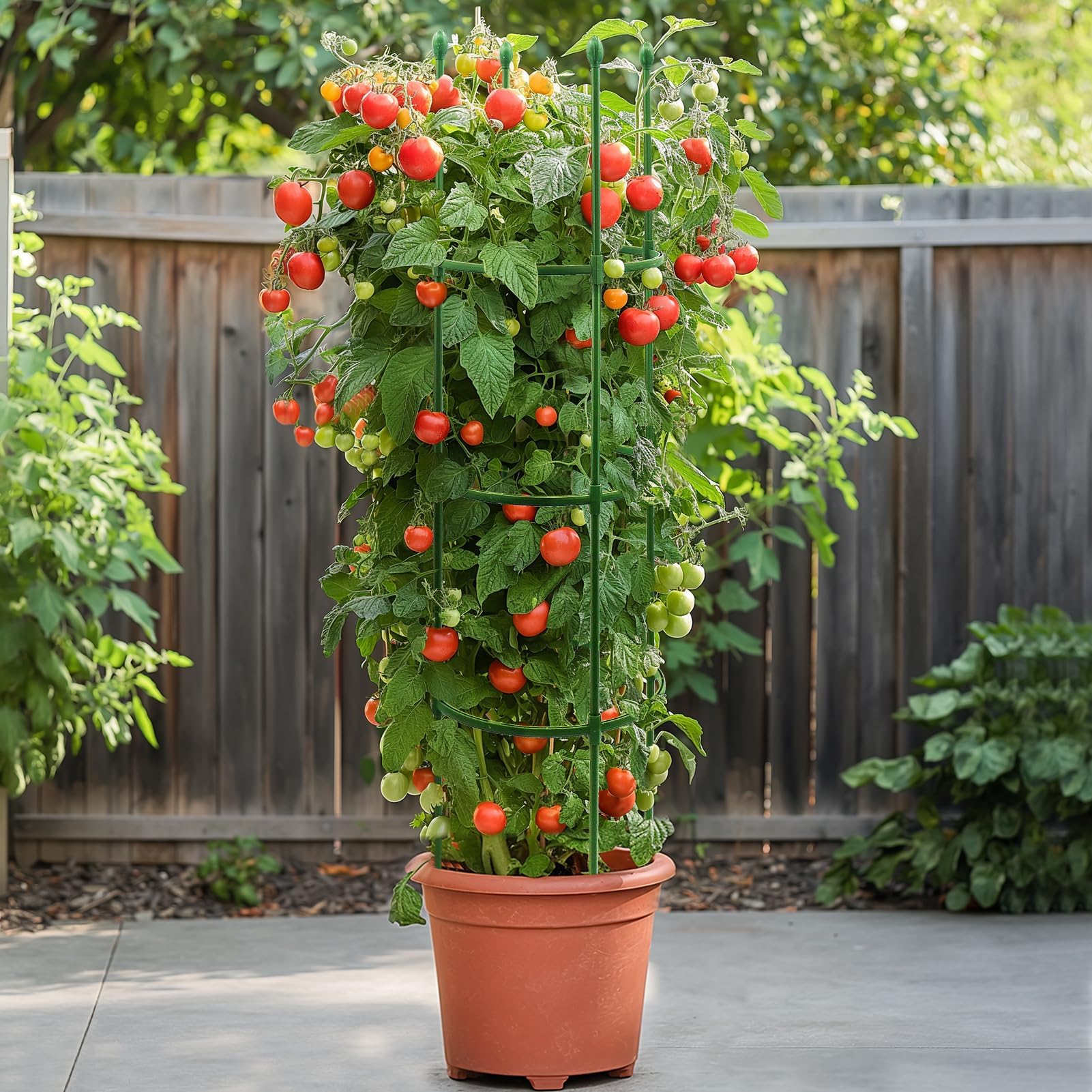 G-LEAF 3 Stück Garten Rankhilfe Tomatenkäfig Pflanzenstütze Obelisk Klettergerüst Spalier| Rankgitter Kletterhilfe| Kletterpflanzen,Tomaten,Rosen (140 cm)