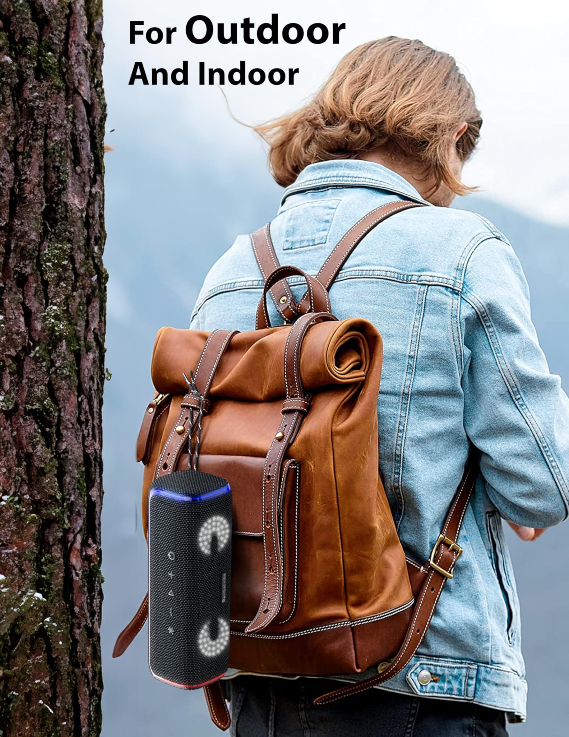 Decibelvibe - Altoparlante Bluetooth portatile e impermeabile con luce, IPX7, 30 W, bassi profondi, Bluetooth 5.3, durata della batteria 25 ore, LED, accoppiamento stereo per casa, feste, all'aperto.