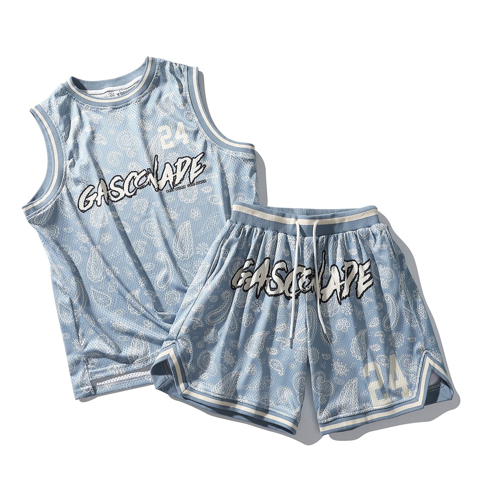 Maglie da Basket da Uomo Pantaloncini Gasconade 24# Casual Hip Hop Abbigliamento Sportivo Uniforme Traspirante Ad Asciugatura Rapida