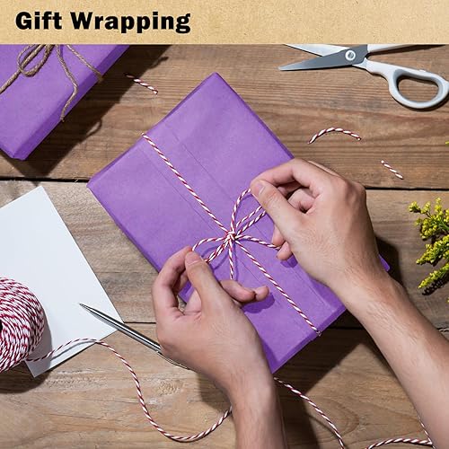 Vista 103 de RUSPEPA Rollo grande de papel de estraza de 30 x 393 pulgadas (32.8 pies), papel de regalo morado reciclable para envolver regalos de cumpleaños