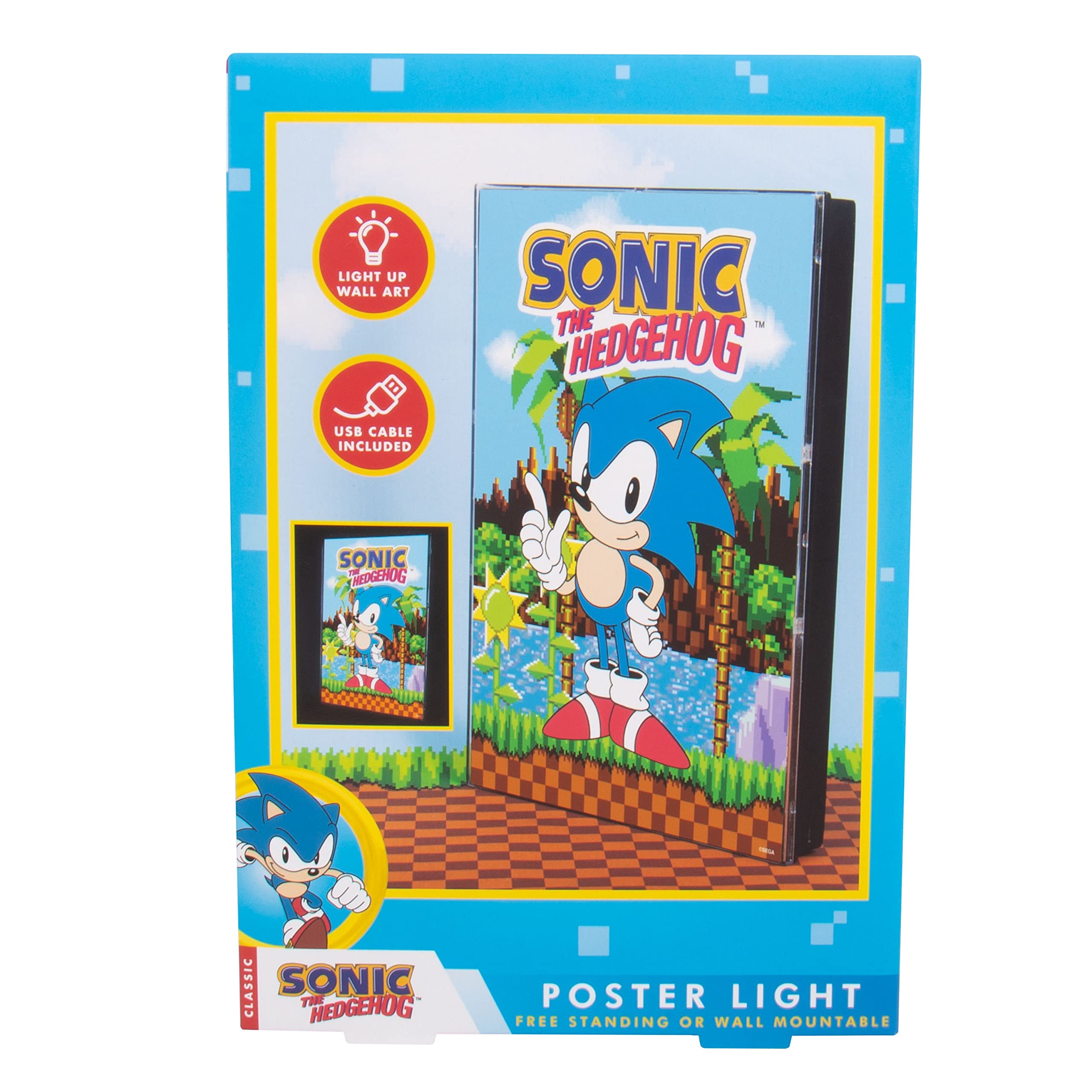 Sonic The Hedgehog Poster Light, USB Powered with Included Cable - Image 2