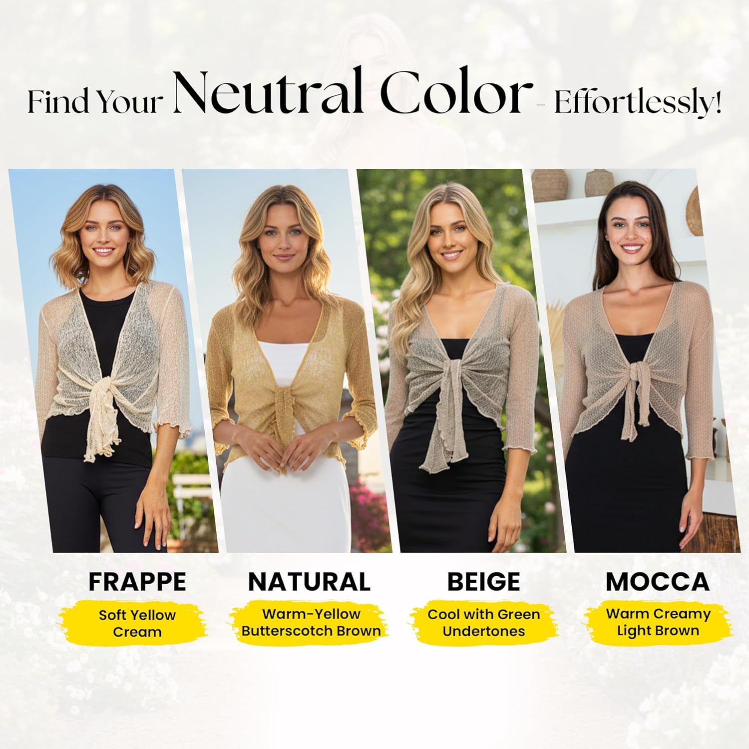 Back From Bali Womens Sheer Shrug Cardigan Lightweight Knit - Image 5