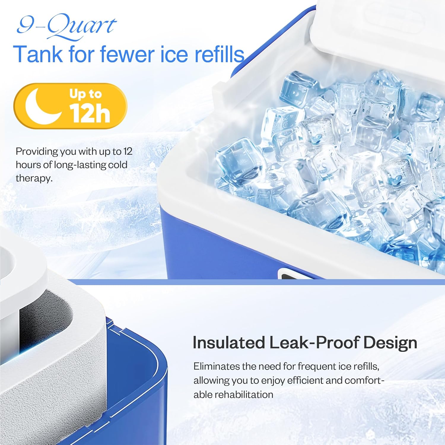 review Cold Therapy Machine, Ice Therapy Machine System for Knee with Digital Timer, Quiet Pump, Adjustable Knee Pad, Cold Therapy Unit for Long-Term Relief and Recovery