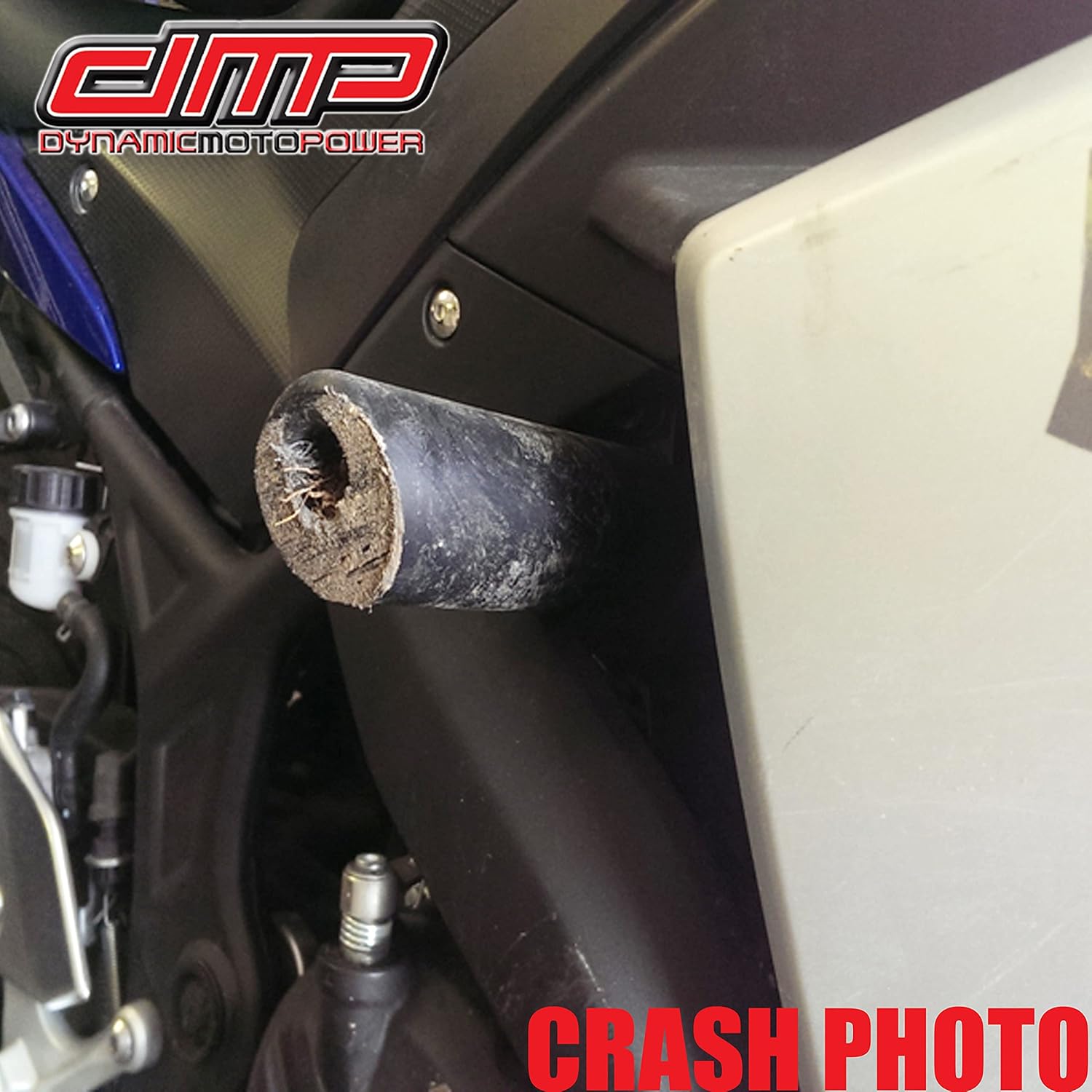 DMP USA Made Yam YZF-R3 YZF R3 2015 2016 2017 2018 Black No Cut Frame Sliders Also Fits ABS & Non ABS Models - 750-6129