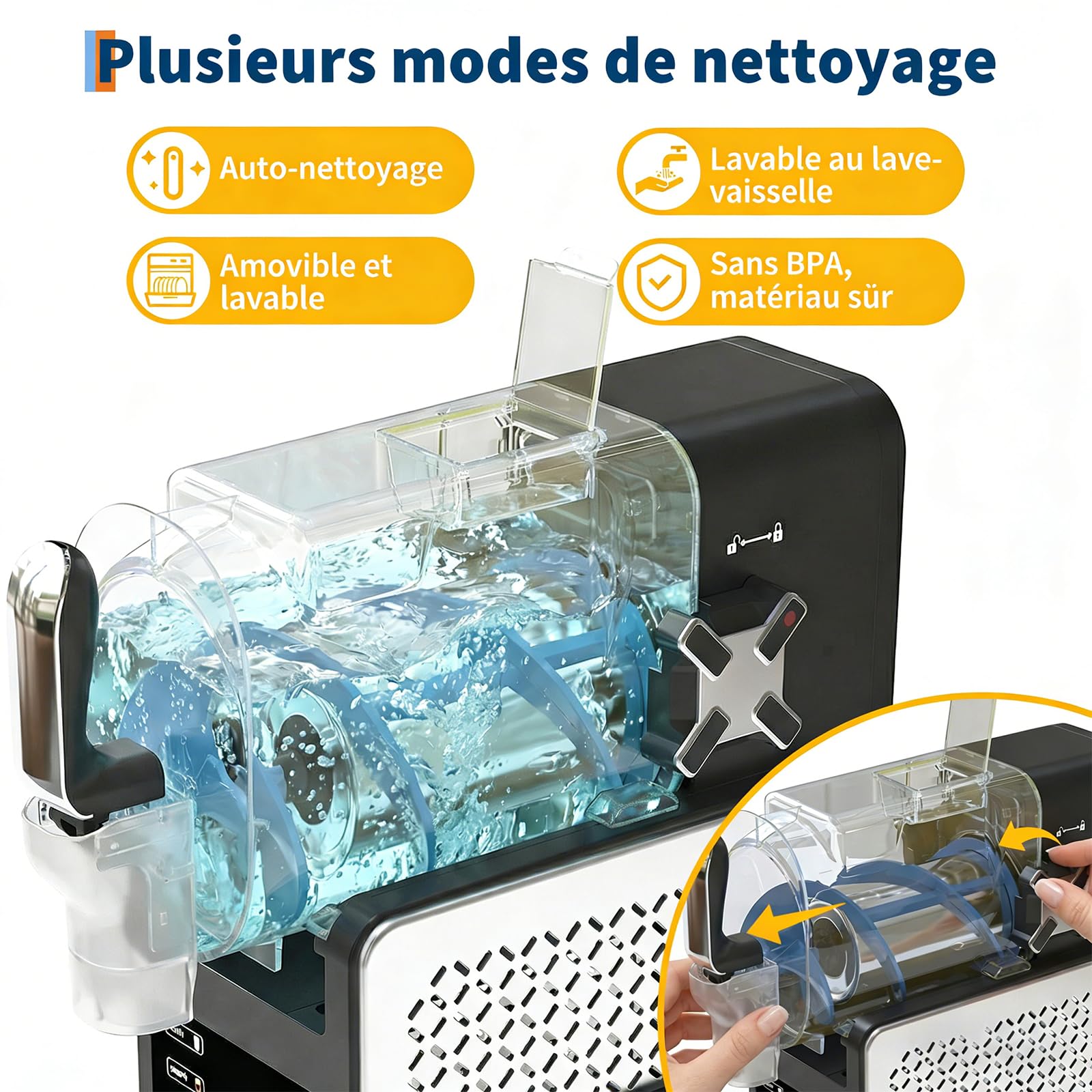 GarveeTech Slush-Eismaschine 200w Mit Selbstreinigung & 5 Programmen – 1,9l Tank Für Cocktails, Milchshakes, 12h Kühlhaltung, 400Ml Auffangschale– Ideal Für Haus, Bar & Küche