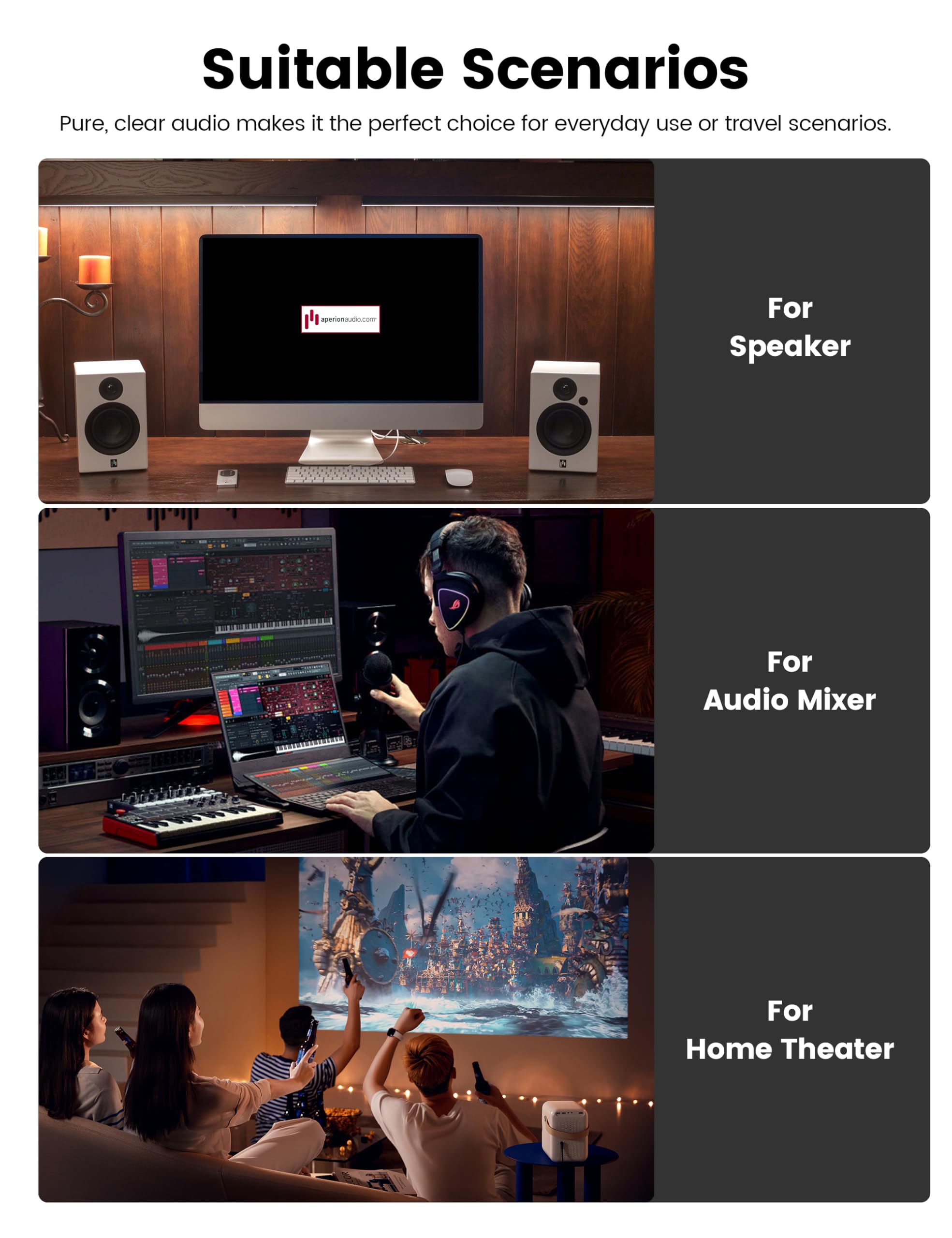 MOSWAG Doppio RCA a Doppio Cavo 1/4, Placcato oro Heavy Duty 2 x 6,35 mm TS mono Jack Maschio a 2 RCA Maschio cavo Adattatore per Amplificatore, Lettore di Musica, Altoparlanti, TV,3M - 5