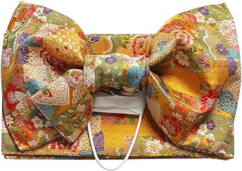CAMDOM Japanese Traditional Kimono Pre-Tied Bow Sakura OBI Belt Sash Yukata Robe Accessories
