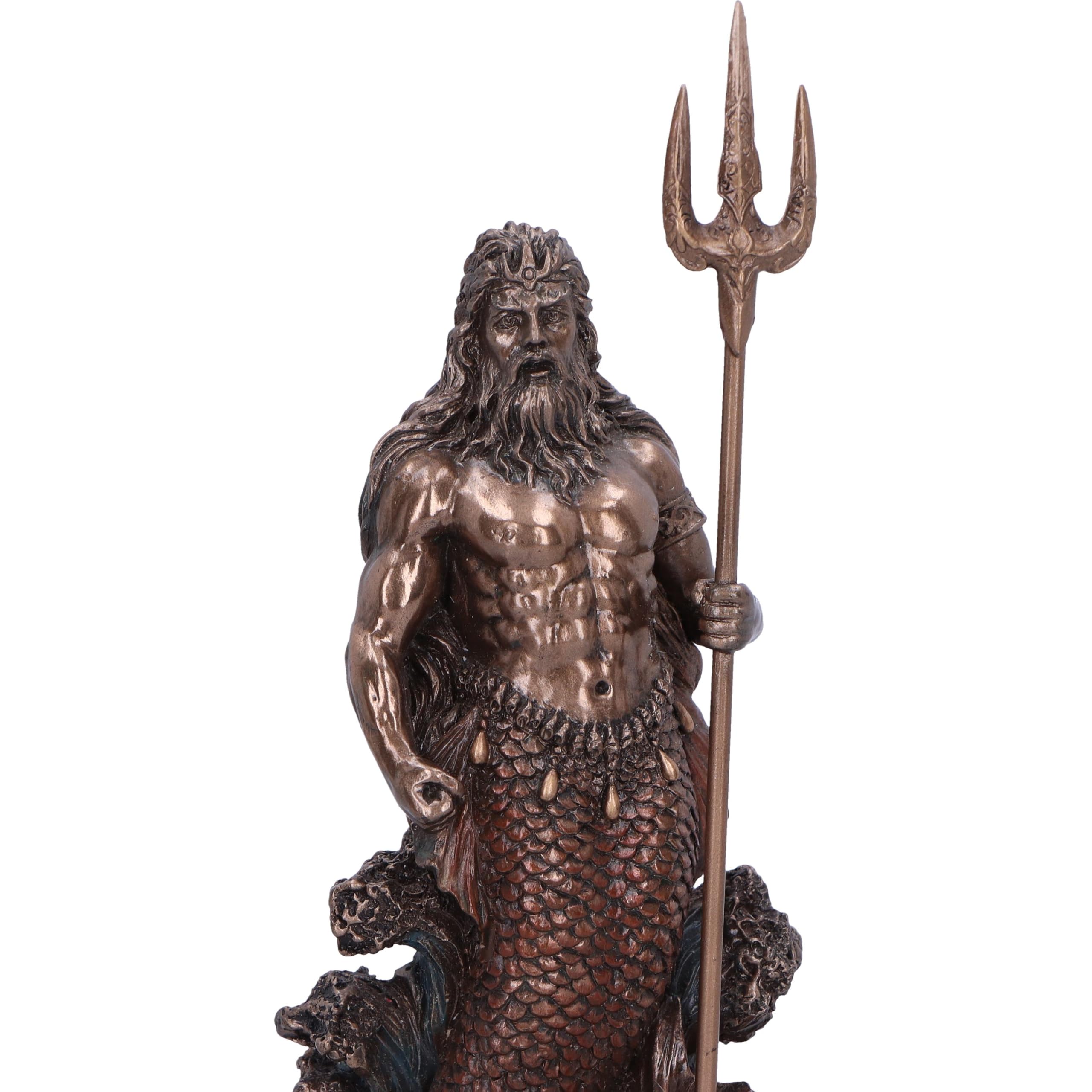 Nemesis Now Poseidon griechischer Gott des Meeres (mittel) 18 cm, Kunstharz, gegossen aus feinstem Harz, fachmännisch handbemalt