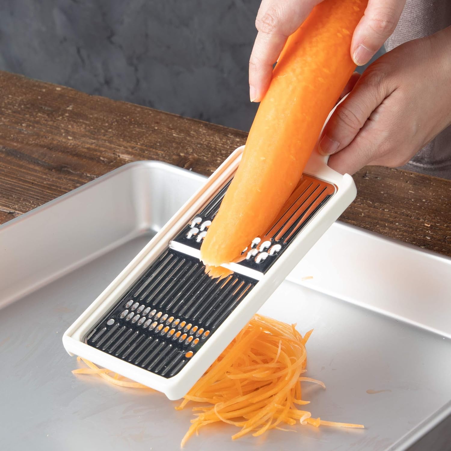 Shimomura Industry AST-605 Stainless Steel Julienne & Tsuma Cutter, Made in Japan, Made in Niigata, Tsubamesanjo