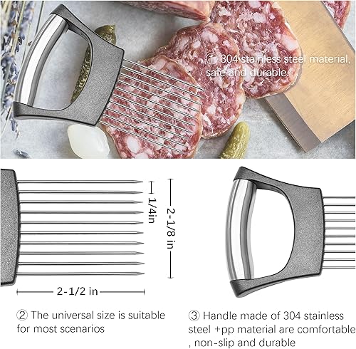 Miniatura 4 de 2 soportes para cortar cebolla, herramienta de corte de verduras de primera calidad para papa y tomate, herramienta auxiliar de cortador de