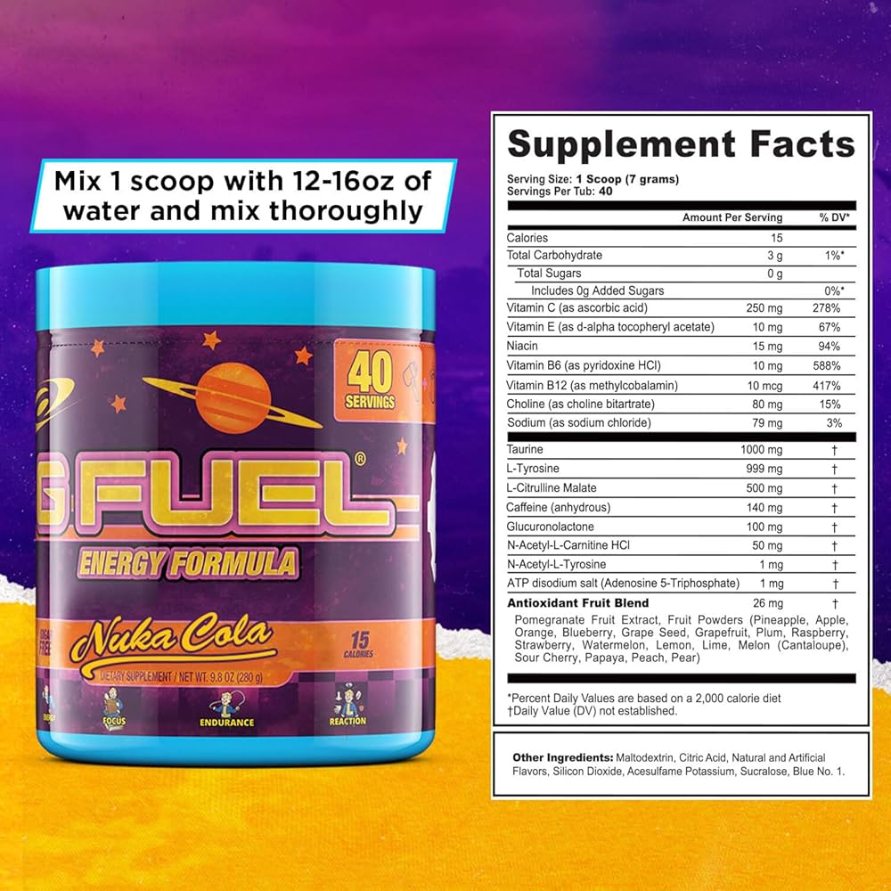 Amazon.com: G Fuel Nuka Cola Quantum Energy Powder, sin