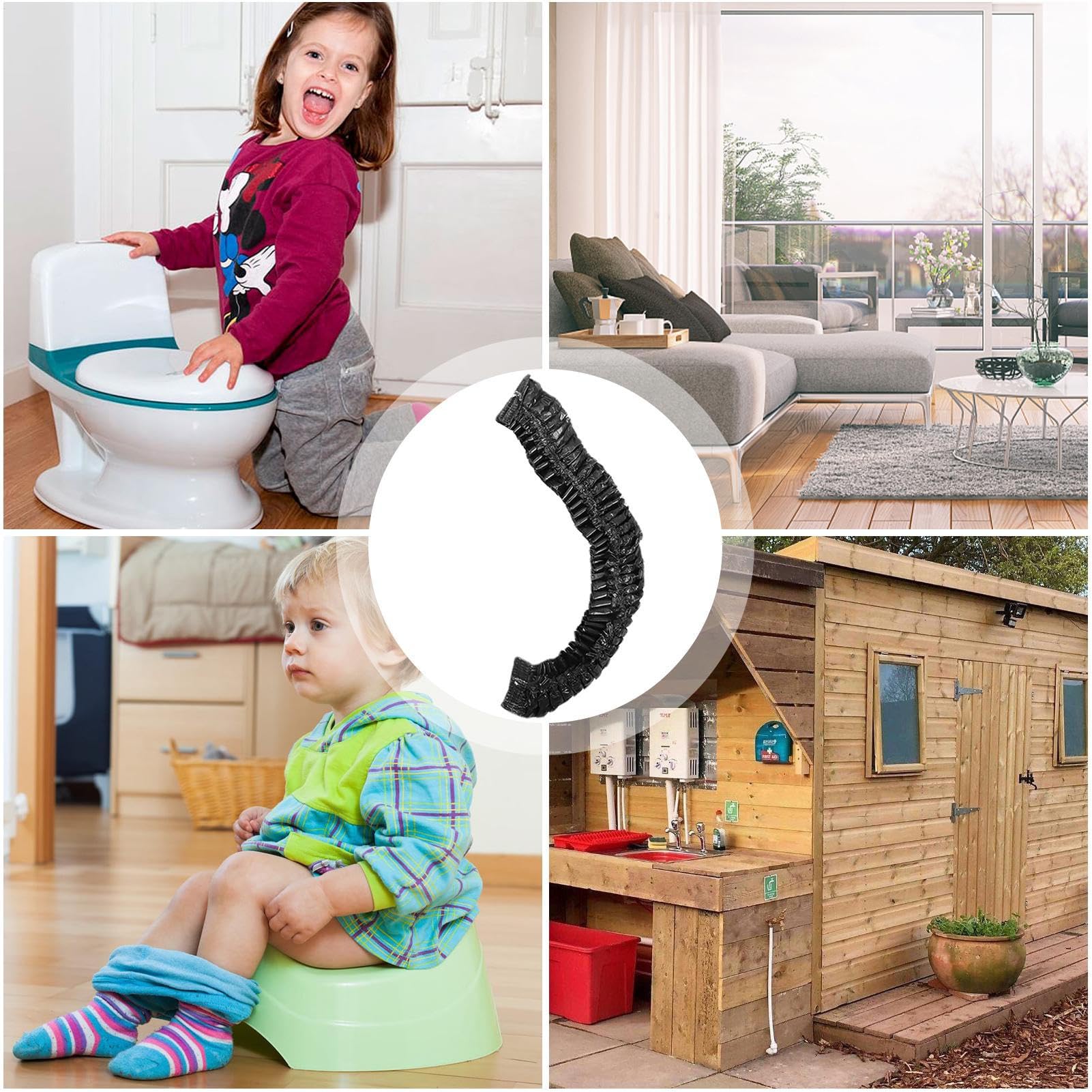 Sacs de toilette imperméables pour bébé - Lot de 100 - Extra larges et épais - Résistant aux odeurs - Rangement hygiénique