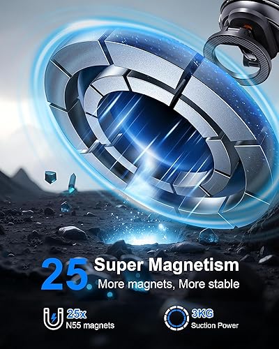 Miniatura 4 de Soporte de teléfono de coche 2 en 1 para Magsafe 28 imanes fuertesSoporte magnético para teléfono de coche 360Soportes de teléfono para tu