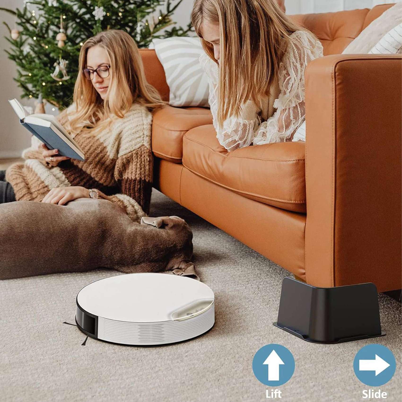 Elevadores de Cama de 3 Pulgadas Resistentes, Elevadores de Muebles de Apertura de 4,8X4,8 Pulgadas, Paquete de 8, Elevadores de Cama para Sofá, de Cama, Mesas