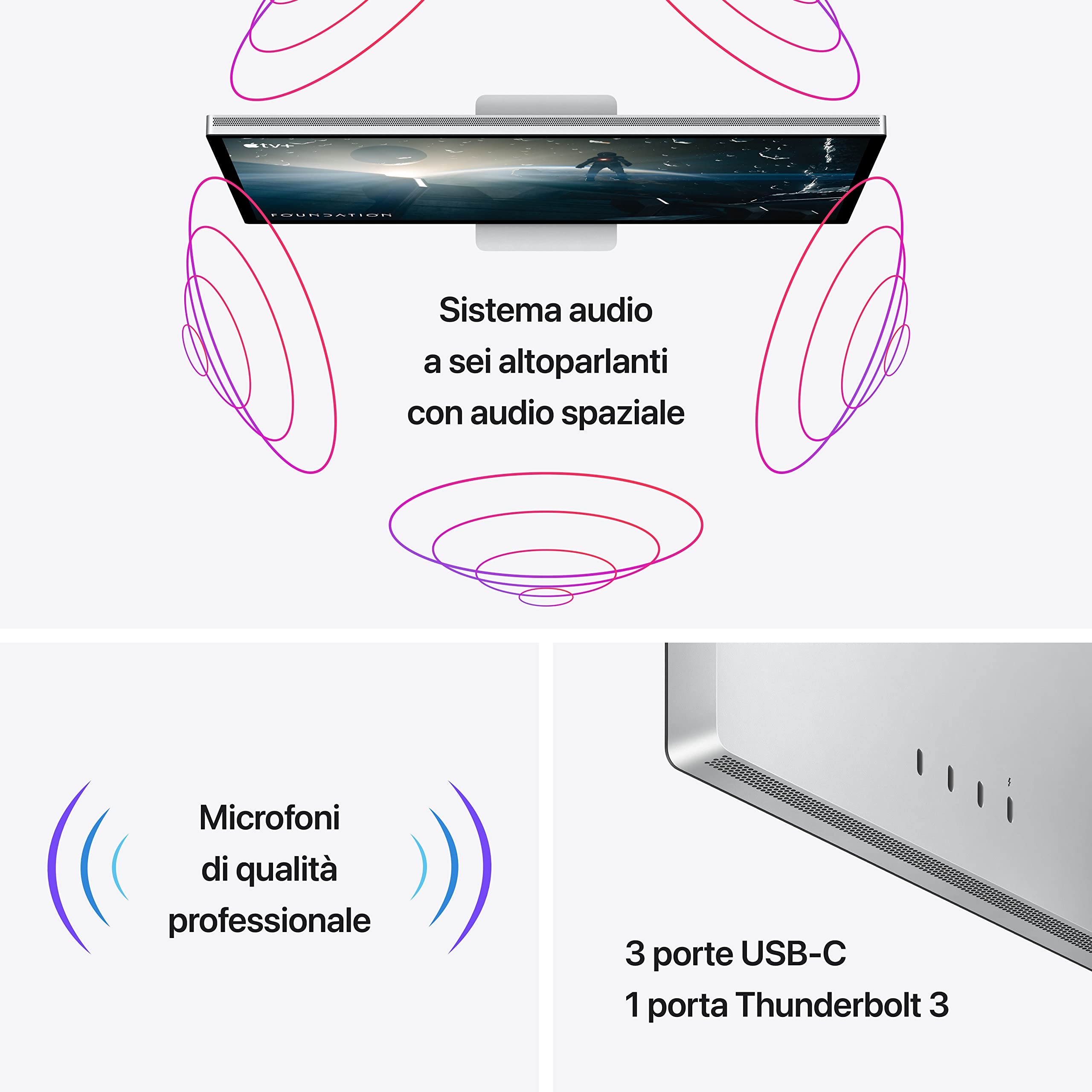 Apple Studio Display - Vetro standard - Sostegno a inclinazione e altezza regolabili ​​​​​​​ (2025)