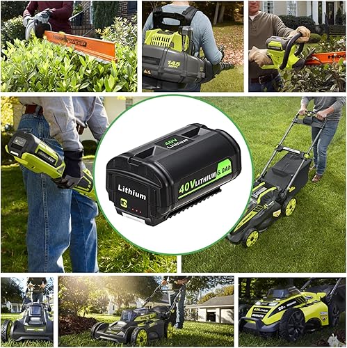Miniatura 6 de KUNLUN Batería de 40V 6.0Ah para batería Ryobi 40V, batería de litio de 40 voltios de alta capacidad para RYOBI OP4040 OP40201OP4026 OP4030 OP4050