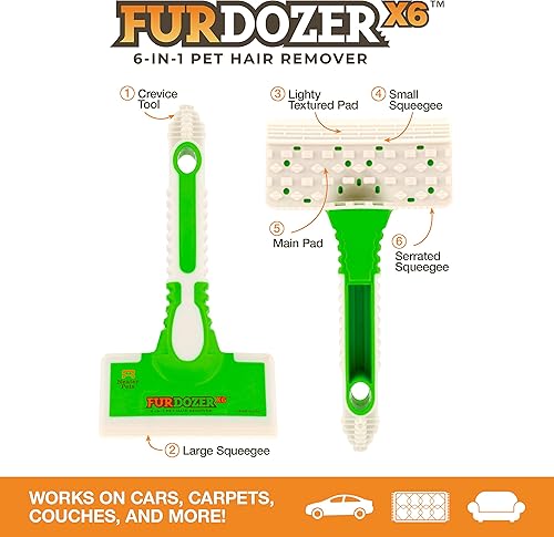 Miniatura 2 de FurDozer - Removedor de pelo de mascotas y herramientas de detallado automático, removedor de pelo de gatos y perros para alfombras, interiores de