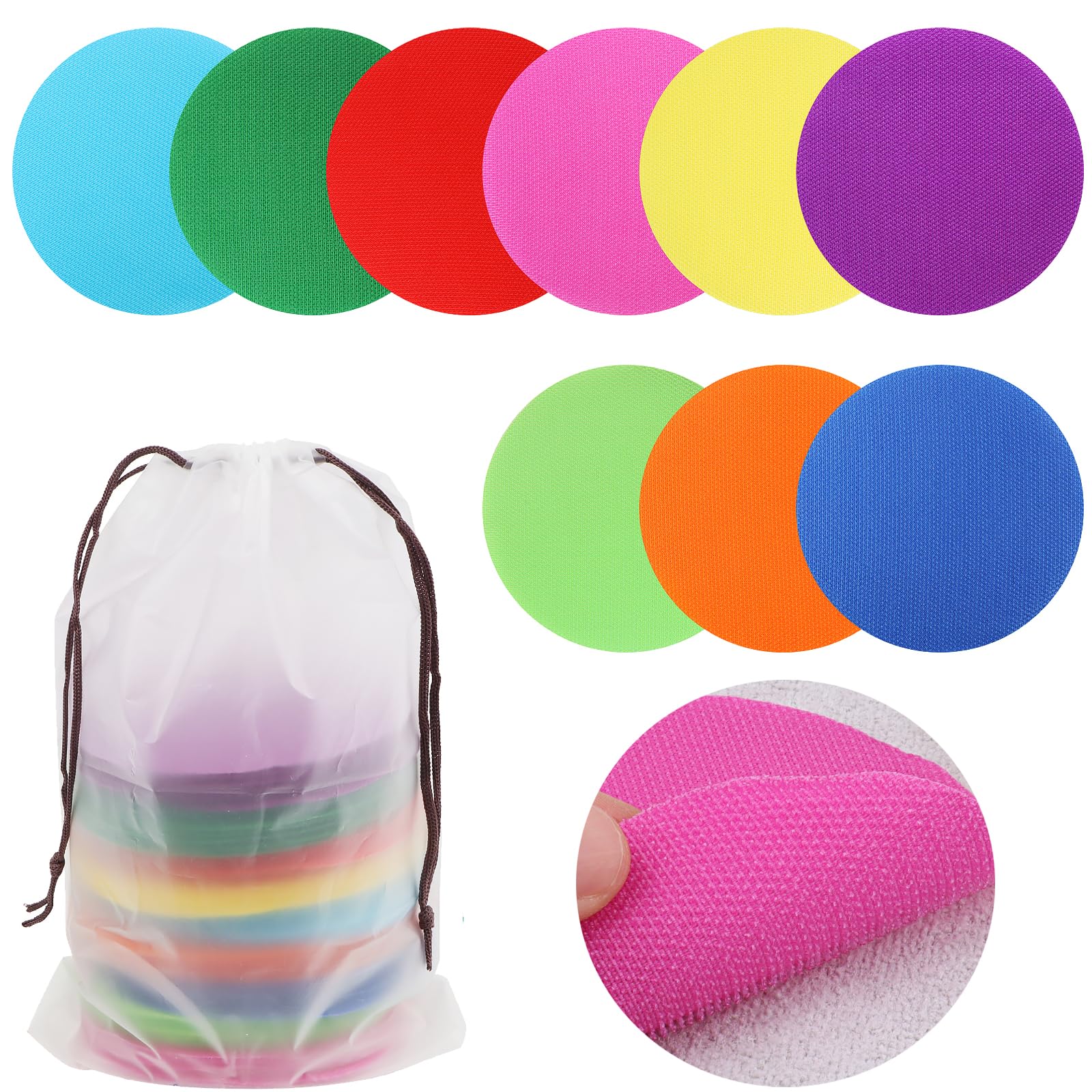 54 Pcs Carpet Spots for Classroom Colorful Spot Markers Circle Carpet Spot Markings Kids Teacher Supplies Reusable for Teaching Games Dancing Preshool Classroom Kindergarten, 9 Colours