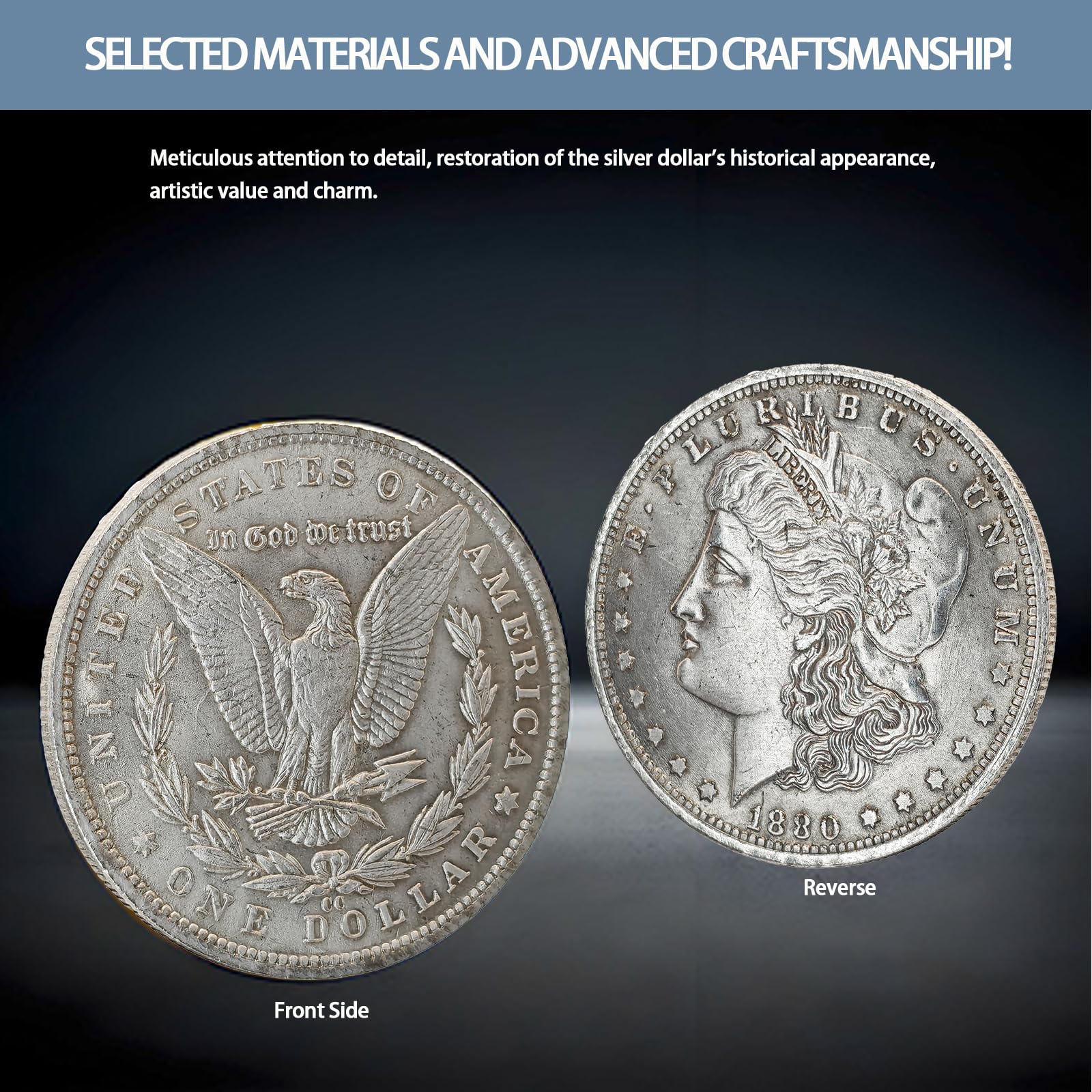 Amazon.co.jp: 1880 アメリカ自由 ピースコイン レプリカセット 絶妙な