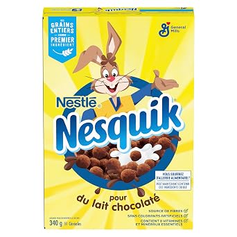Nesquik 340 GRAM CEREAL It turns the milk chocolatey so that the NESQUIK chocolate flavour can be experienced from the first bite to the last milk drop!