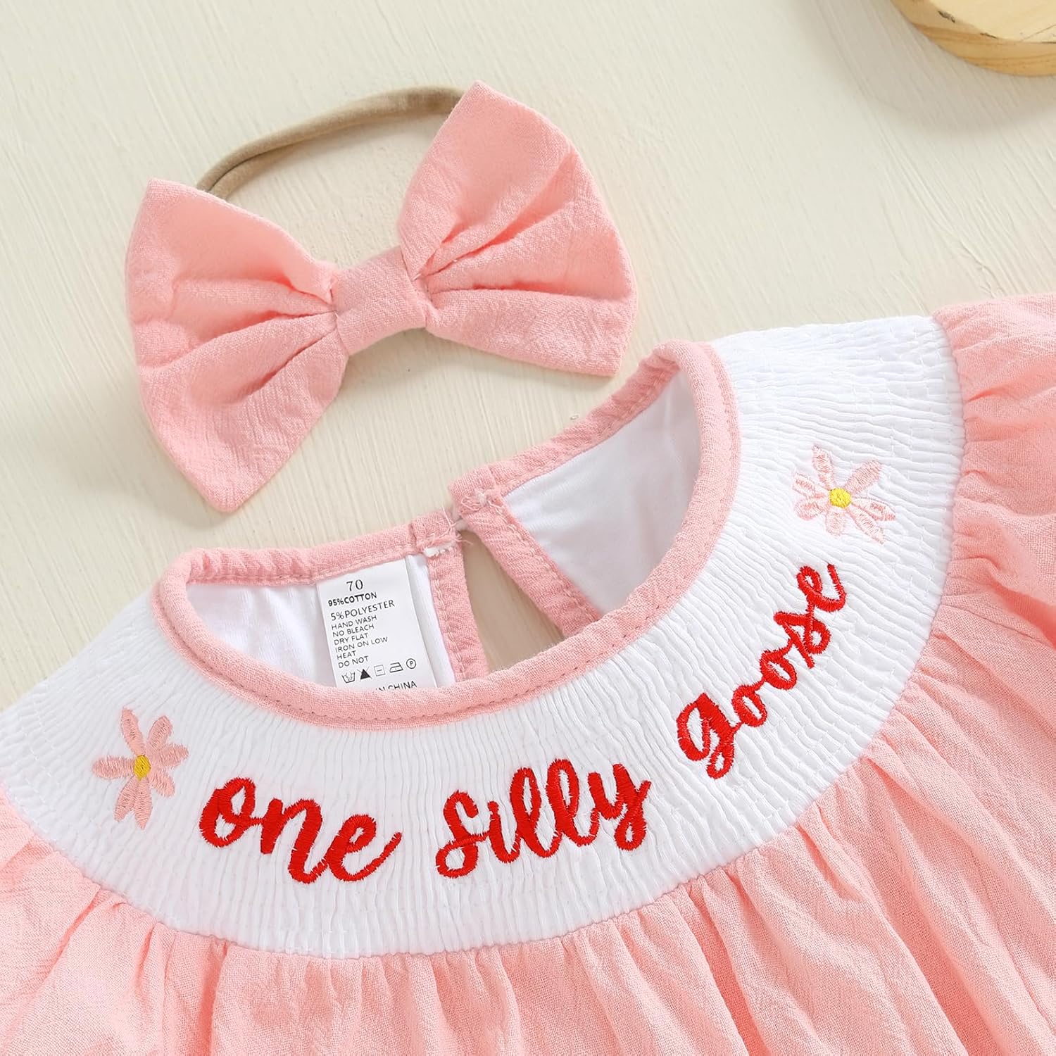 My First 1st Birthday Outfit Baby Girl 1 Year Old Clothes One Silly Goose Bubble Romper Onesie Fall Winter Clothes - Image 3