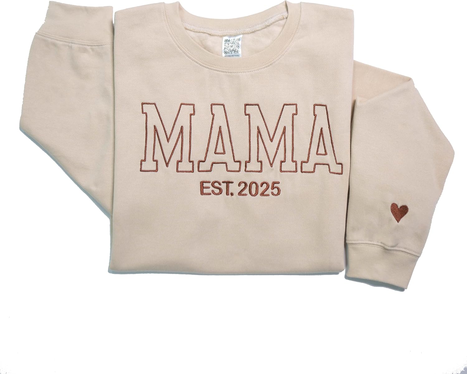 Personalized Embroidered Mama EST Sweatshirt For Women, Custom Gifts for Mother's Day Chirstmas Birthday for Mama - Image 6
