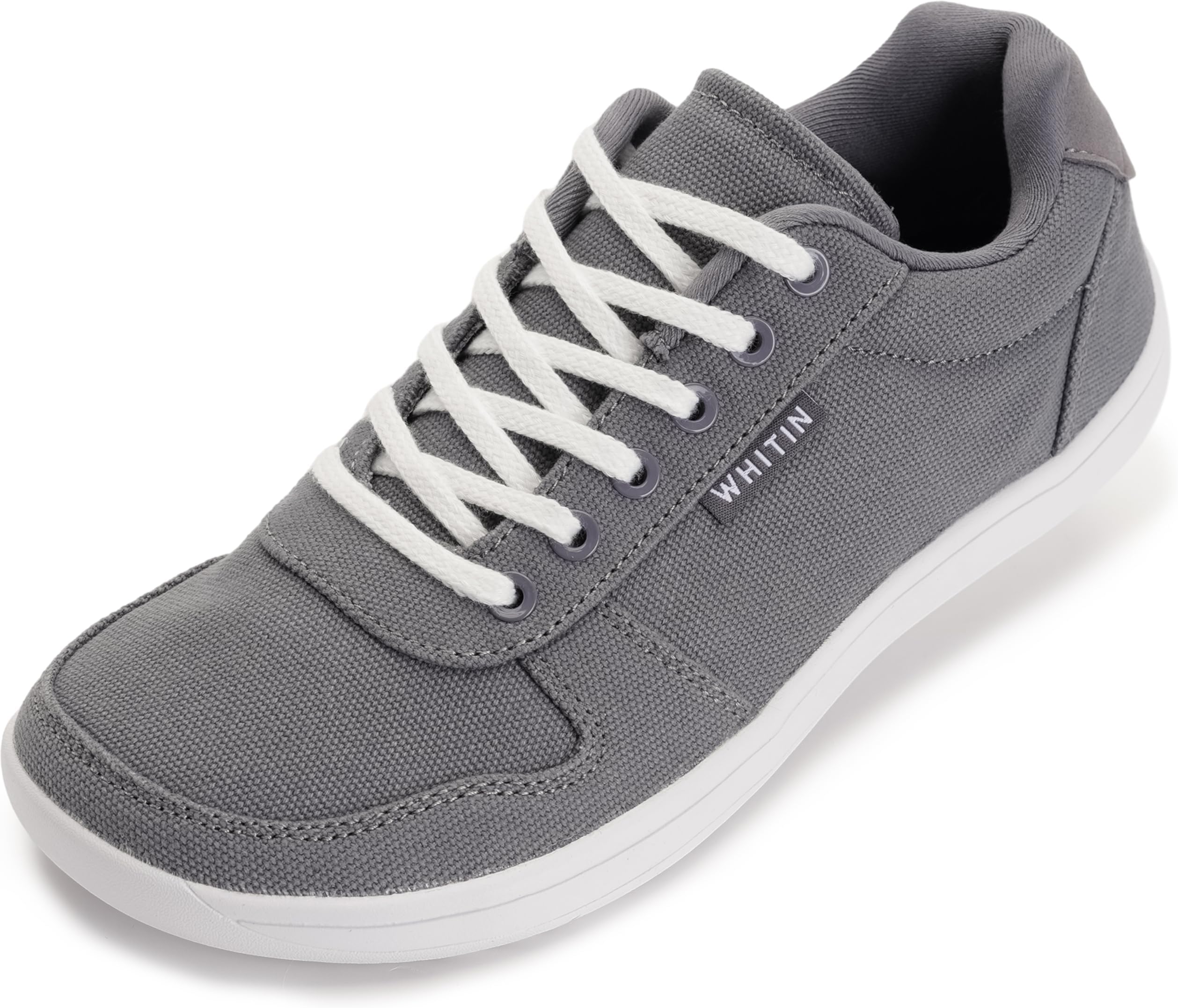 WHITIN Women's Wide Canvas Minimalist Barefoot Shoes | Zero Drop Sole | Casual Sneaker