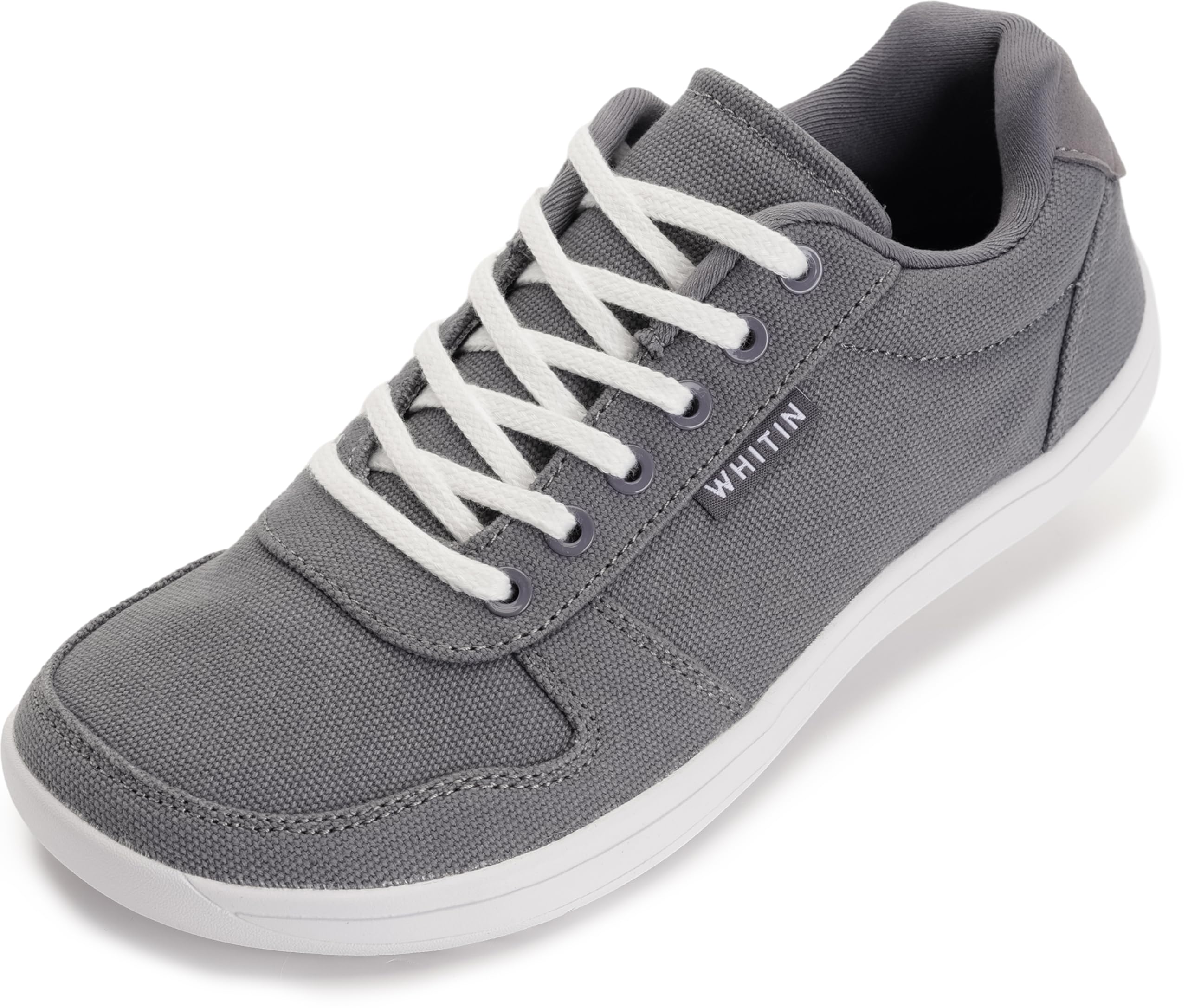 WHITIN Wide Toe Box Barefoot Sneakers for Women | Lightweight Canvas Minimalist Shoes