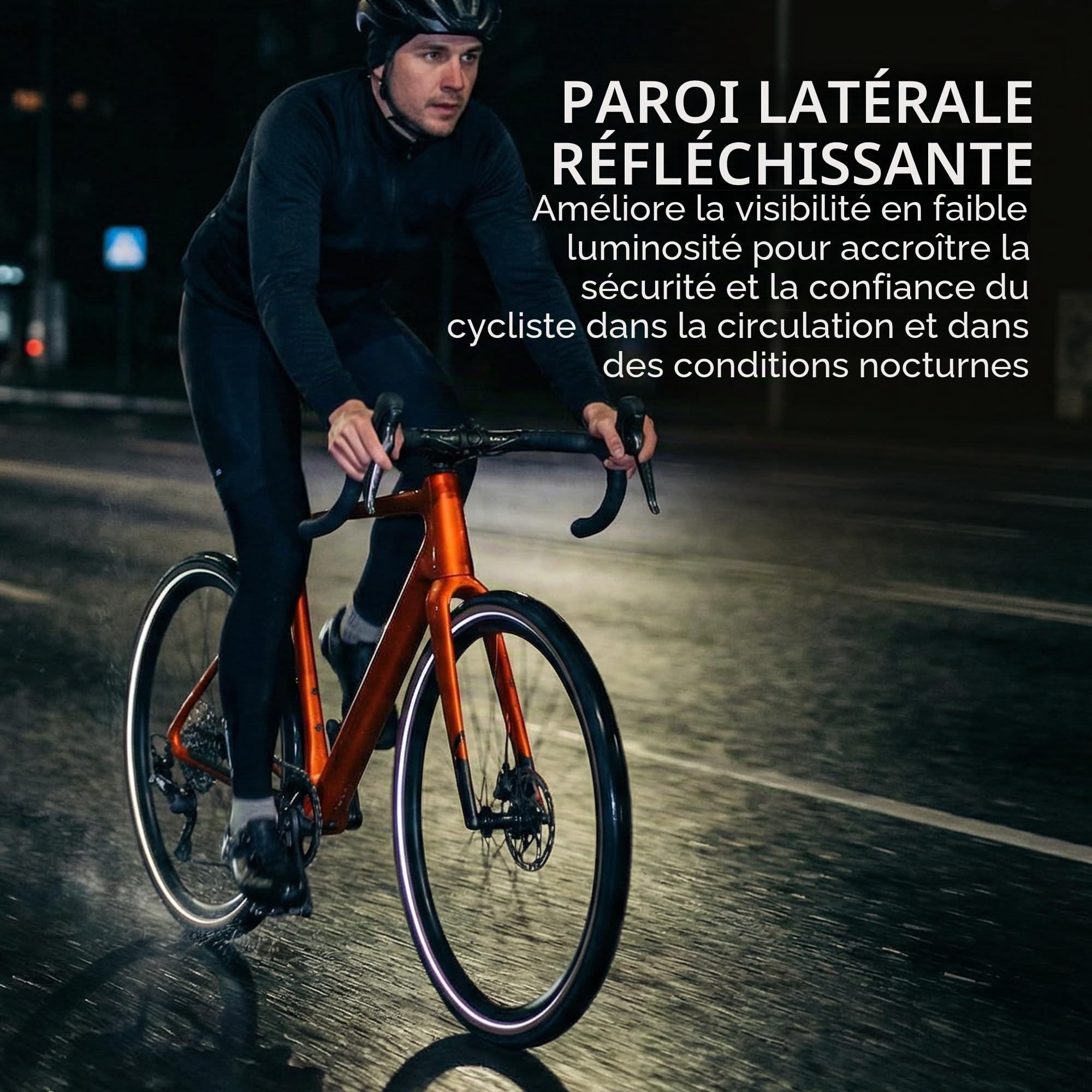 Fincci Paire Pneus 700x38c - Réfléchissant Pneus avec Protection Antiponcture Anti-Crevaison 3mm - pour 28-29 Pouces Route VTT Hybrid Gravel Velo Bicyclette avec Pneu 40-622, Un Paquet de 2