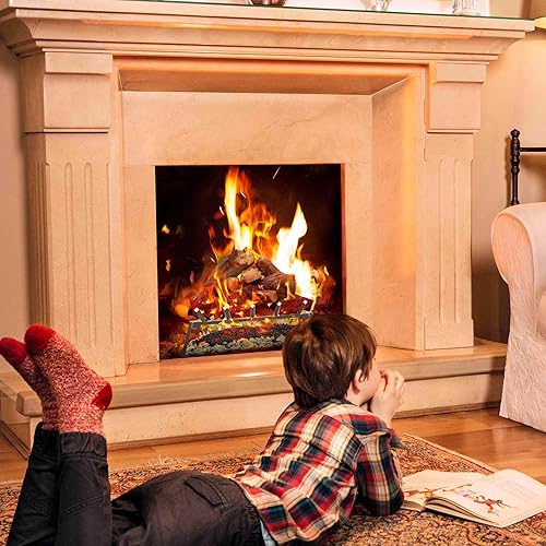 Vista 6 de Skyflame Brillantes brasas de lana de roca mezclada con vermiculita para chimeneas de gas ventiladas Carbón falso para uso con troncos de gas