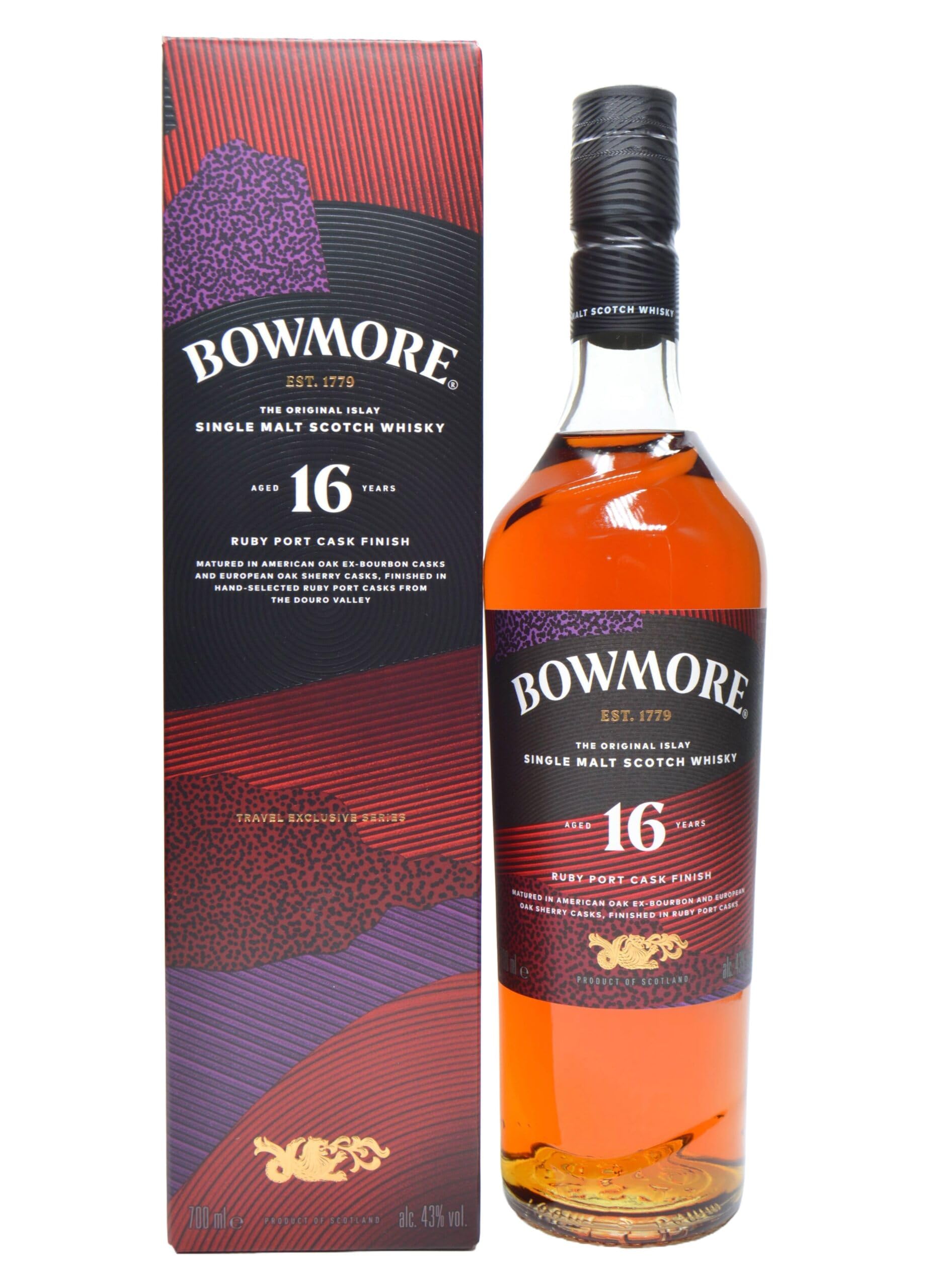 Bowmore 16 Year Old Ruby Port Cask Finish : Amazon.co.uk: Grocery