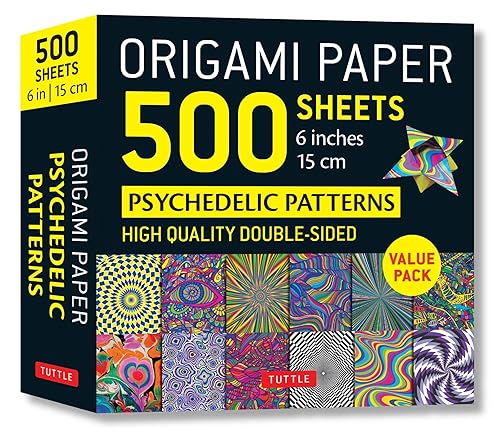 Origami Paper 500 sheets Psychedelic Patterns 15 cm: Tuttle Origami Paper: High Quality Double-Sided Origami Sheets Printed with 12 Different Designs