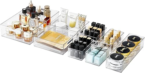 Miniatura 6 de vacane Paquete de 4 cubos de plástico para organización y almacenamiento de despensa con asa, organización de cocina o almacenamiento de cocina,