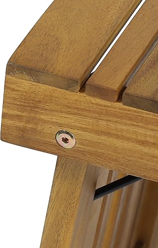 Miniatura 6 de Christopher Knight Home Hilton Outdoor - Mesa auxiliar plegable de madera de acacia, acabado de teca