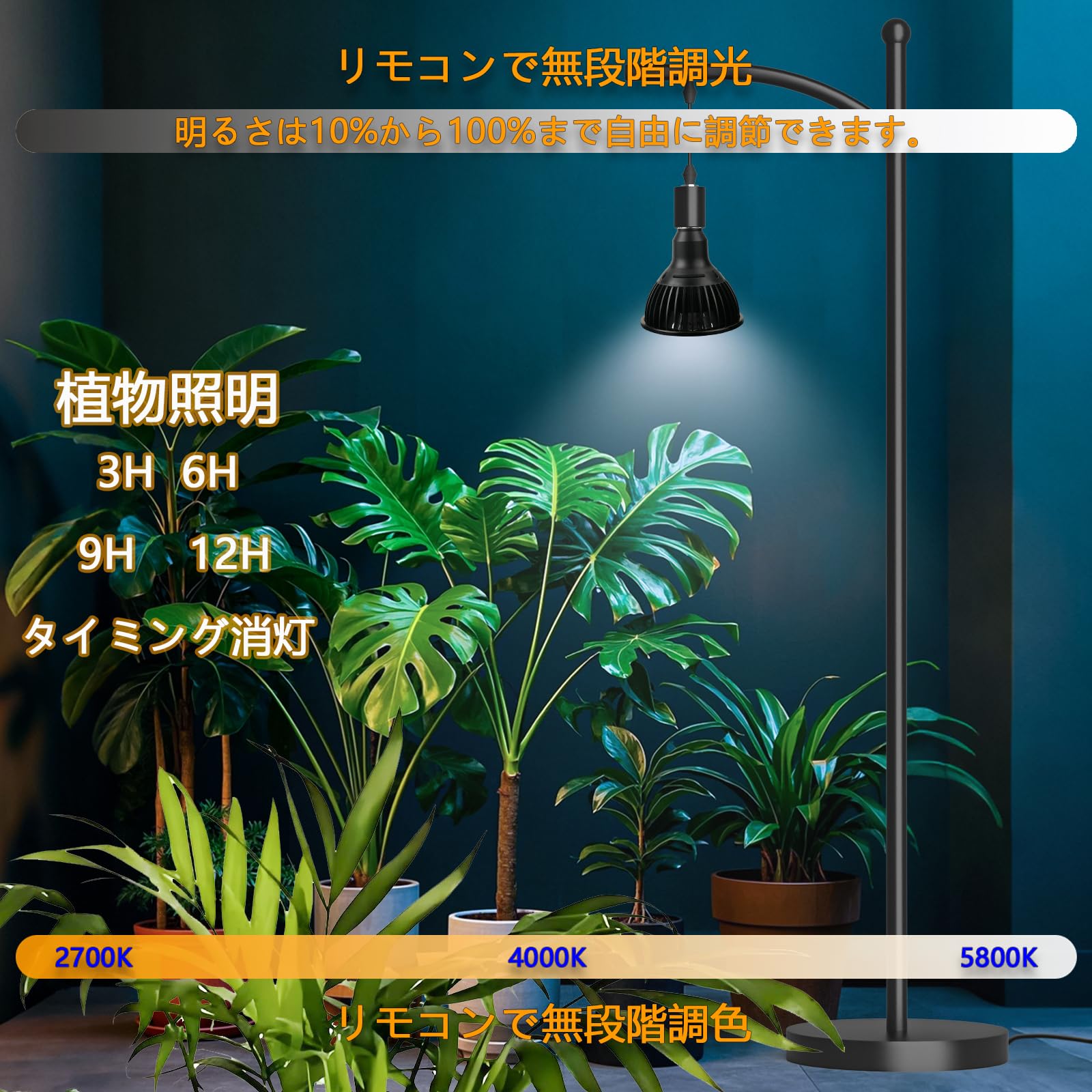 Amazon.co.jp: Pispoer LED植物育成ライト,E26 ランプ口,24Wスマート