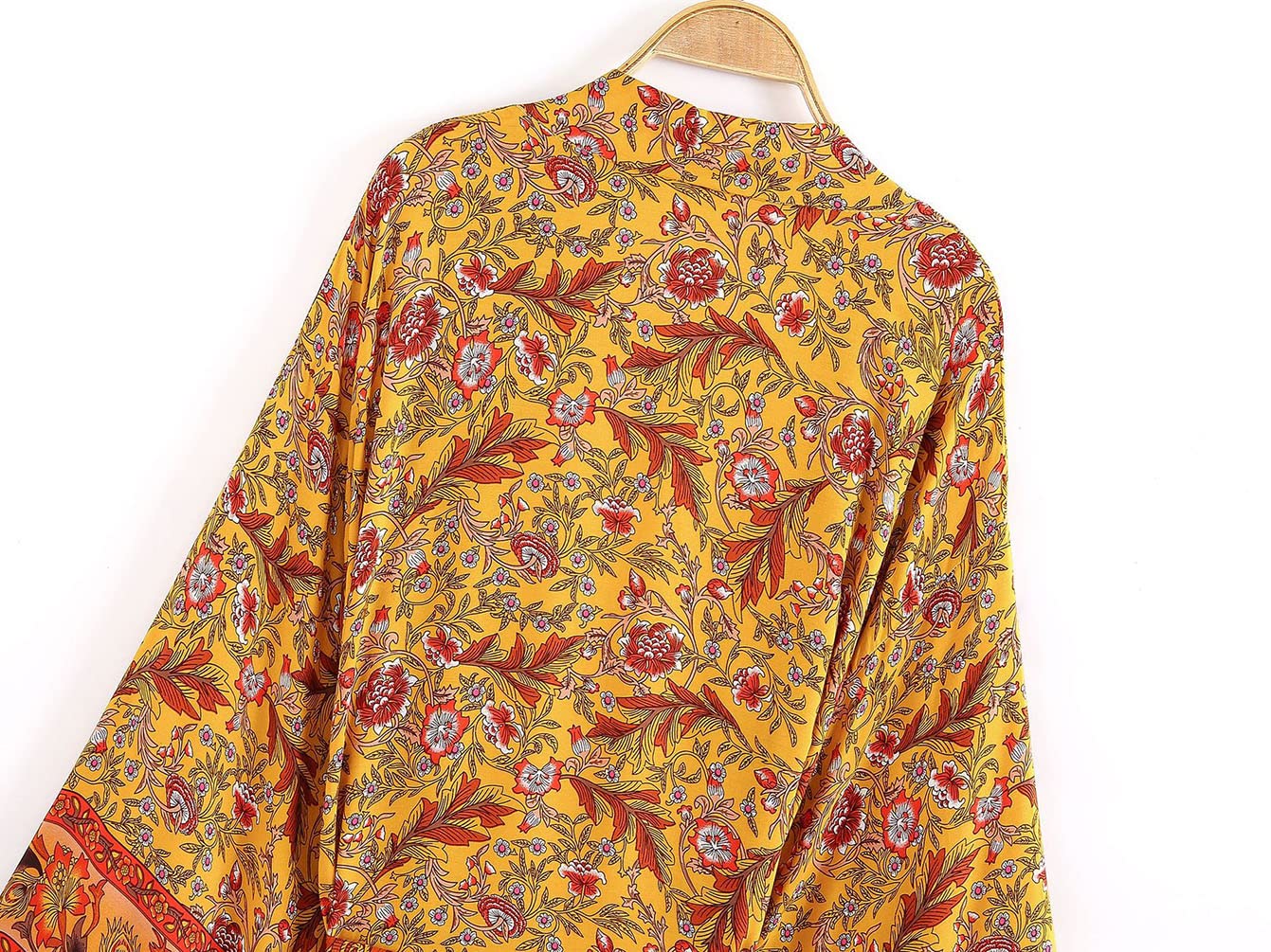 BGT Cardigan Sottile di Cotone Estivo Donna, Giacca Cardigan Kimono Stampato in Vita, Cardigan, Maniche Corte, Maniche Lunghe, Bikini Top
