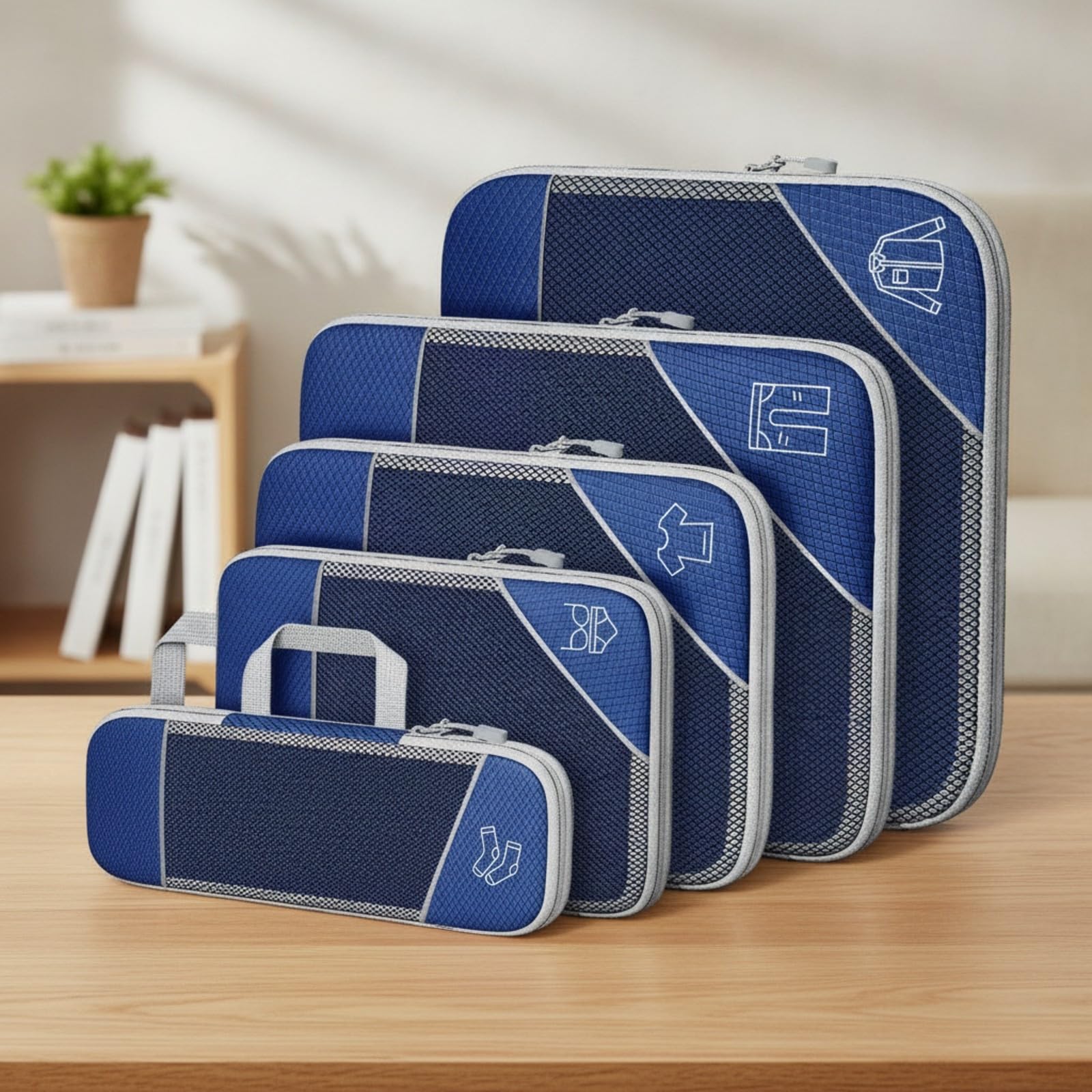 Organizador Malla Expandible con Cierre Cremallera para Mantener la Ropa Contenida y Visible l Equipaje Acuado para Viajes Trabajo y Escapadas,