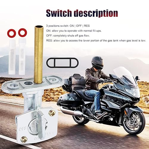 Miniatura 6 de Interruptor de válvula de depósito de gasolina compatible con Polaris Predator 500 Trail Blazer 250 Big Boss 300 400L Magnum 425 Sportsman 300 400