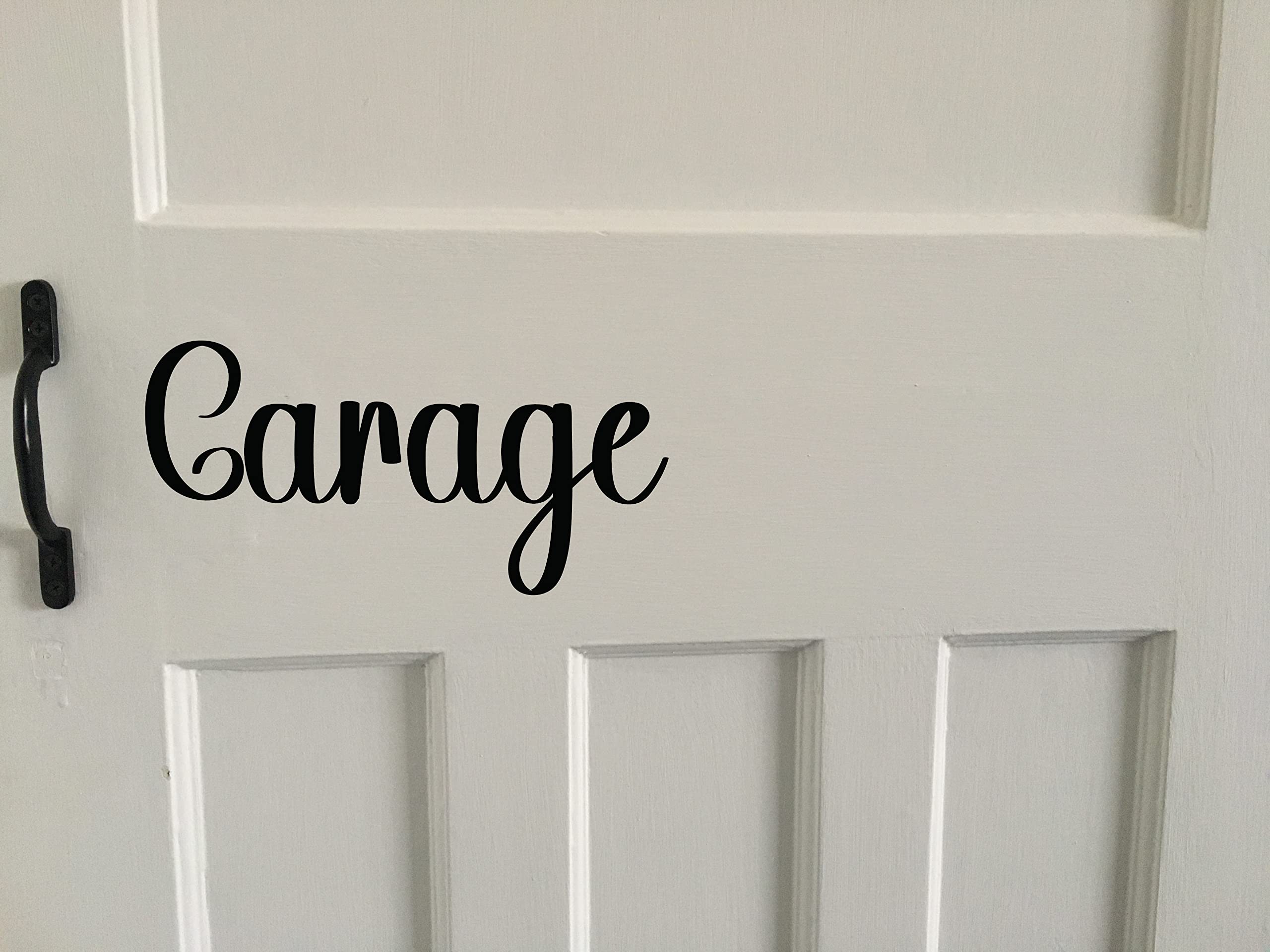 Garage Décor Home Door Sign Stickers - Waterproof Vinyl Decal - House Gifts - Black Wall Art - Decorative Accessory