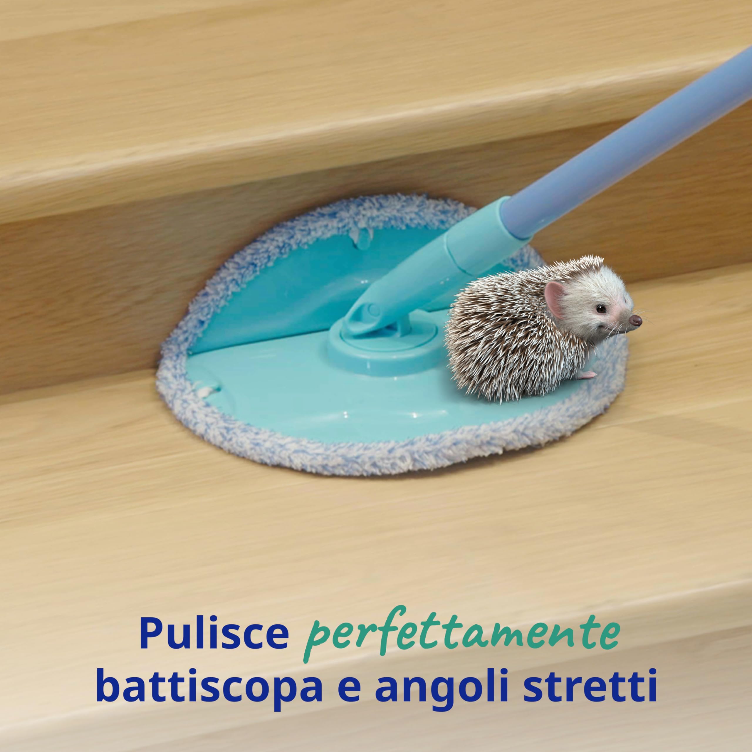 Spontex Aqua Revolution System X'tra Set mop e secchio - Separa l’acqua sporca da quella pulita - Pulisce pavimenti in laminato, legno e piastrelle - Mop piatto con 2 x ricambi in microfibra
