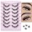 Focipeysa Fox Eye Lash Clusters DIY False Eyelashes Clusters Natural Eyelash Extensions Pack Wispy Look Cluster Eyelashes Extensions Thin Lash Band Soft Lashes Extensions DIY Eyelash Extension at Home