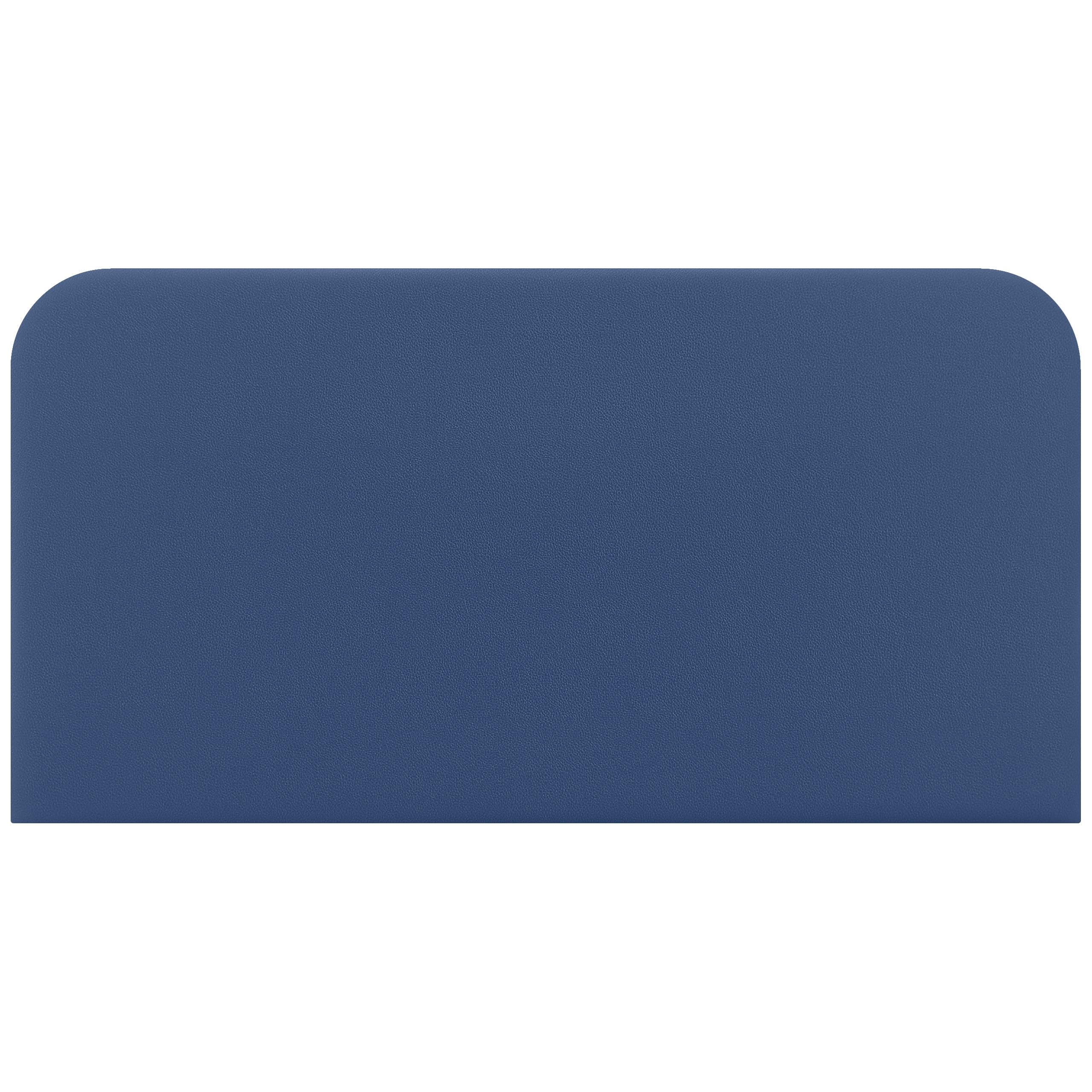 DHOME Testiera Letto Imbottita Liscia Curva in Similpelle Altezza 70cm da Parete Testiere Acustiche Fonoassorbenti per Camera da Letto (Blu, 160cm)