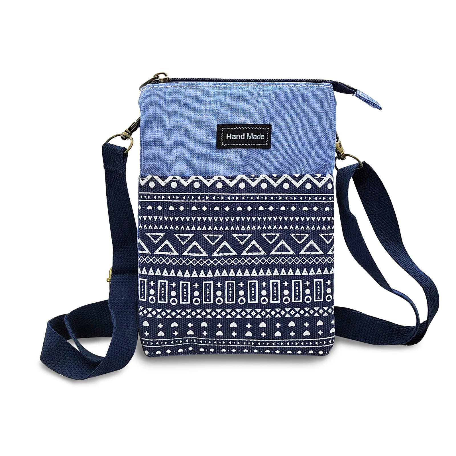 Womens Cross-Body Bags Cotton Crossbody Phone Bag Casual Shoulder Bag for Women Boho Mobile Phone Bag