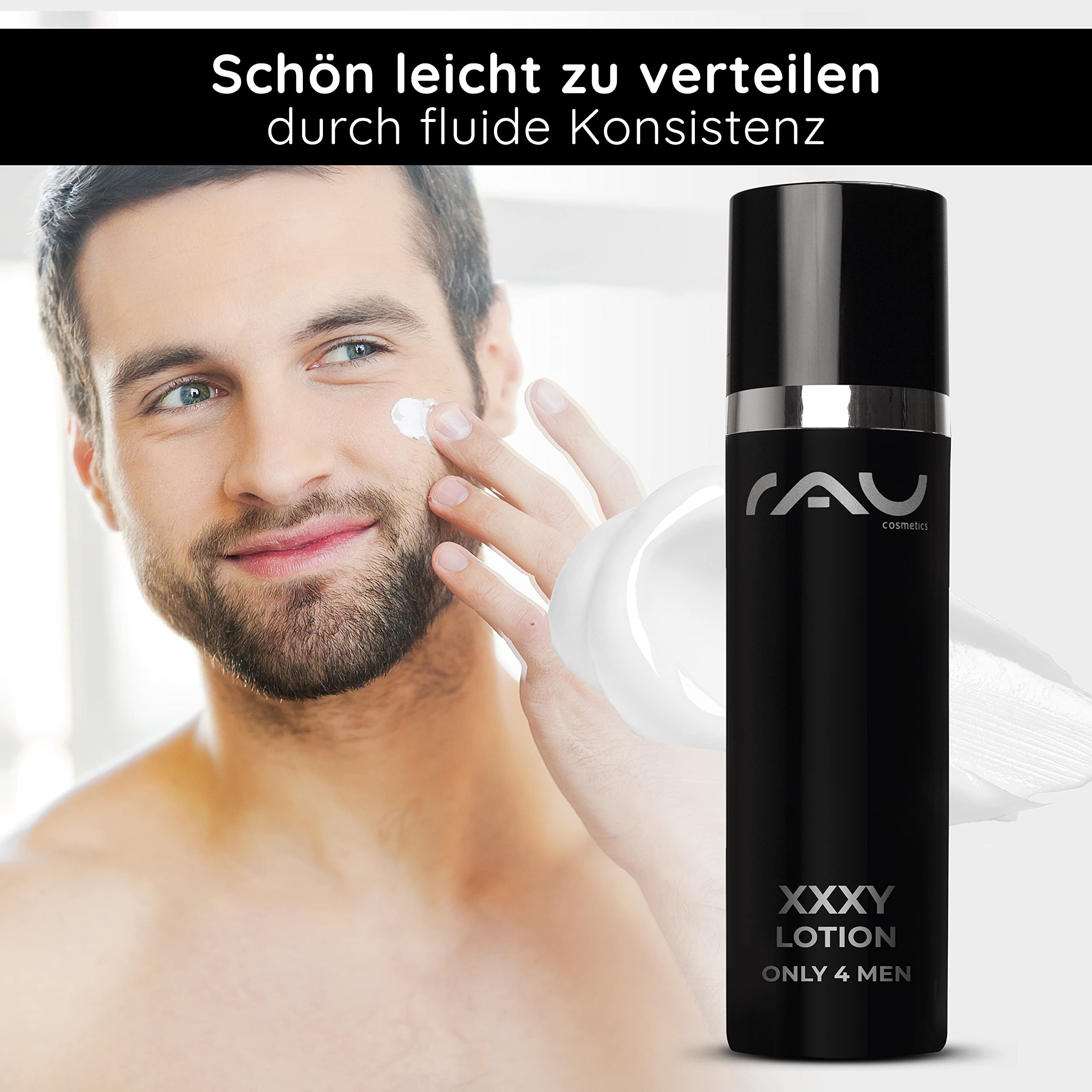 RAU Cosmetics Männer Gesichtscreme Anti-Aging 50 ml - Intensive Feuchtigkeitspflege mit Urea, Panthenol & Bisabolol - Aftershave Creme für trockene & reife Männerhaut - Made in Germany