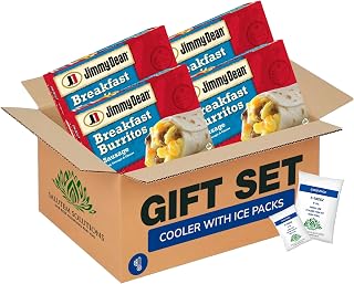Salutem Vita Sausage Breakfast Burritos Frozen Gift Set, 1.1 lbs Pack of 4 - Jimmy Dean Style Quick Microwave Meals