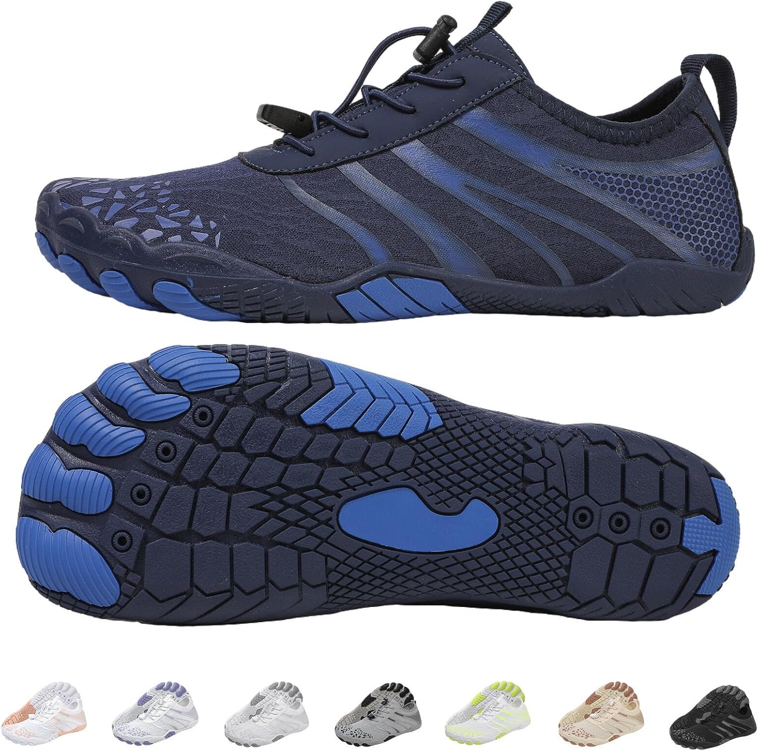 Hike Barefoot Water Shoes Men Women, Wide Toe Box Non-Slip Running Sneakers, Beach Swim Pool Aqua Footwear