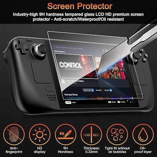 Miniatura 3 de GORIXER Protective Case for Steam Deck with Kickstand, TPU Protector Cover Accessories with Stand & Screen Protector & Thumb Grips, Full Protection,